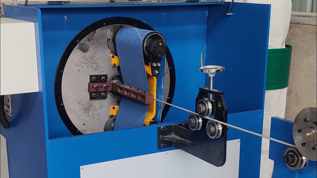 Inverted wire drawing machine # sand belt pooling machine # product  bright steel wire