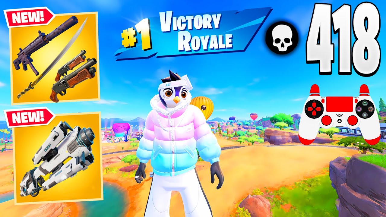 418 Elimination Solo vs Squads | Fortnite Chapter 7 Season 1 New Map Full Gameplay