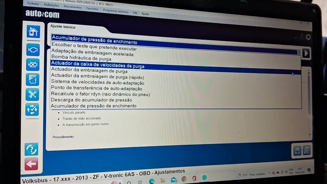 programação cambio automatizado com scanner Delphi