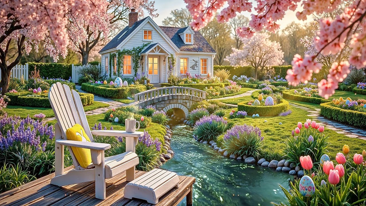 🌸 Elegant Garden Lounge – Mindful Easter Retreat with Soft Nature Sounds