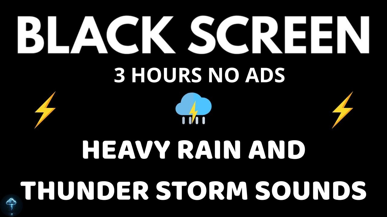 🔴 Heavy Rain and Thunder Sounds for Sleeping ☂ Black Screen | Defeat Insomnia in 5 Minutes☂