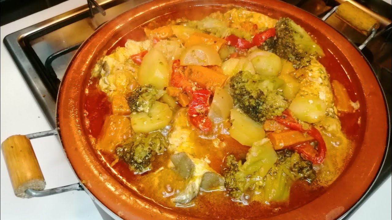 Tajine de poisson Congre (El Farkh) Facile et rapide
