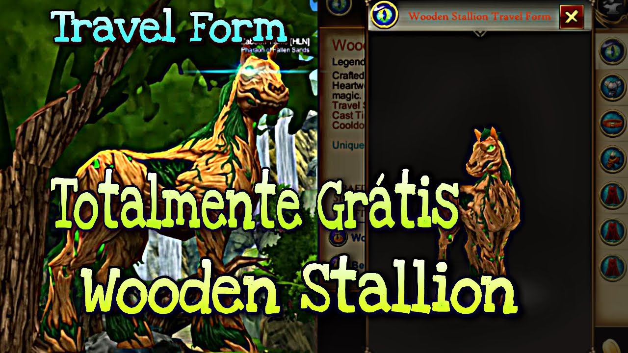 Como conseguir a travel form WOODEN STALLION no Adventure Quest 3D.
