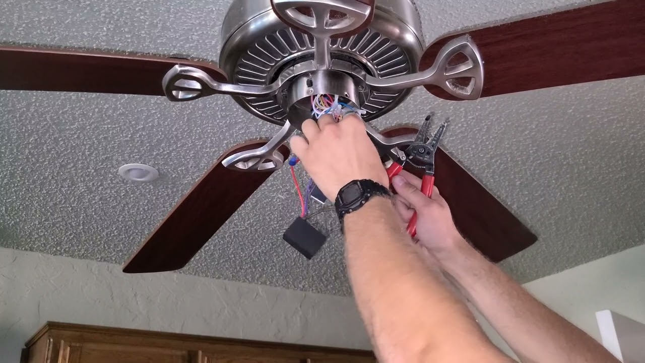 Fix slow ceiling fan  Capacitor replacement