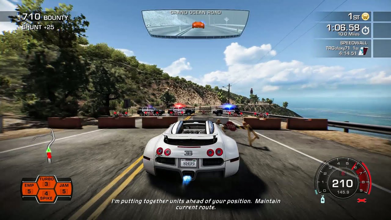 Ремастеринг NFS Hot Pursuit - Побег из дорожной полиции Bugatti Veyron 16.4