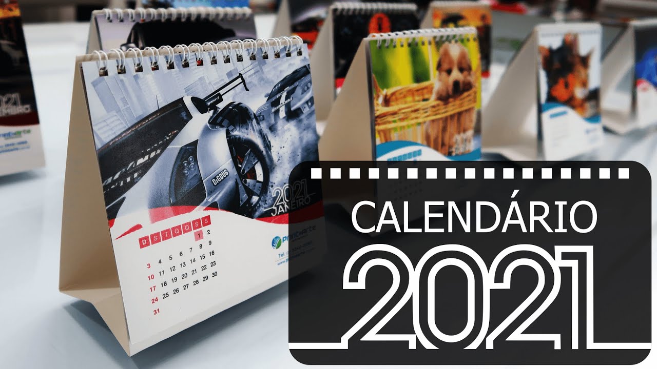 Calendário de mesa 2021 - Arquivos Gratuitos