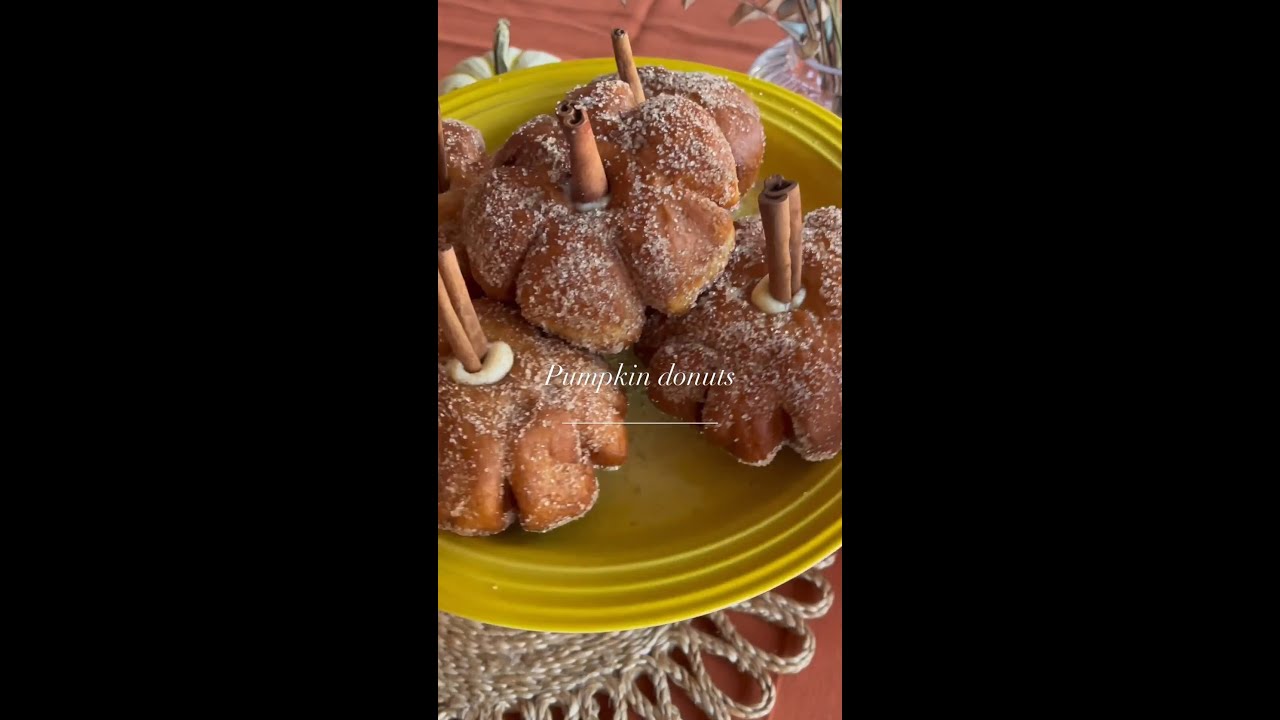 Pumpkin Donuts with Pumpkin Spice Cream