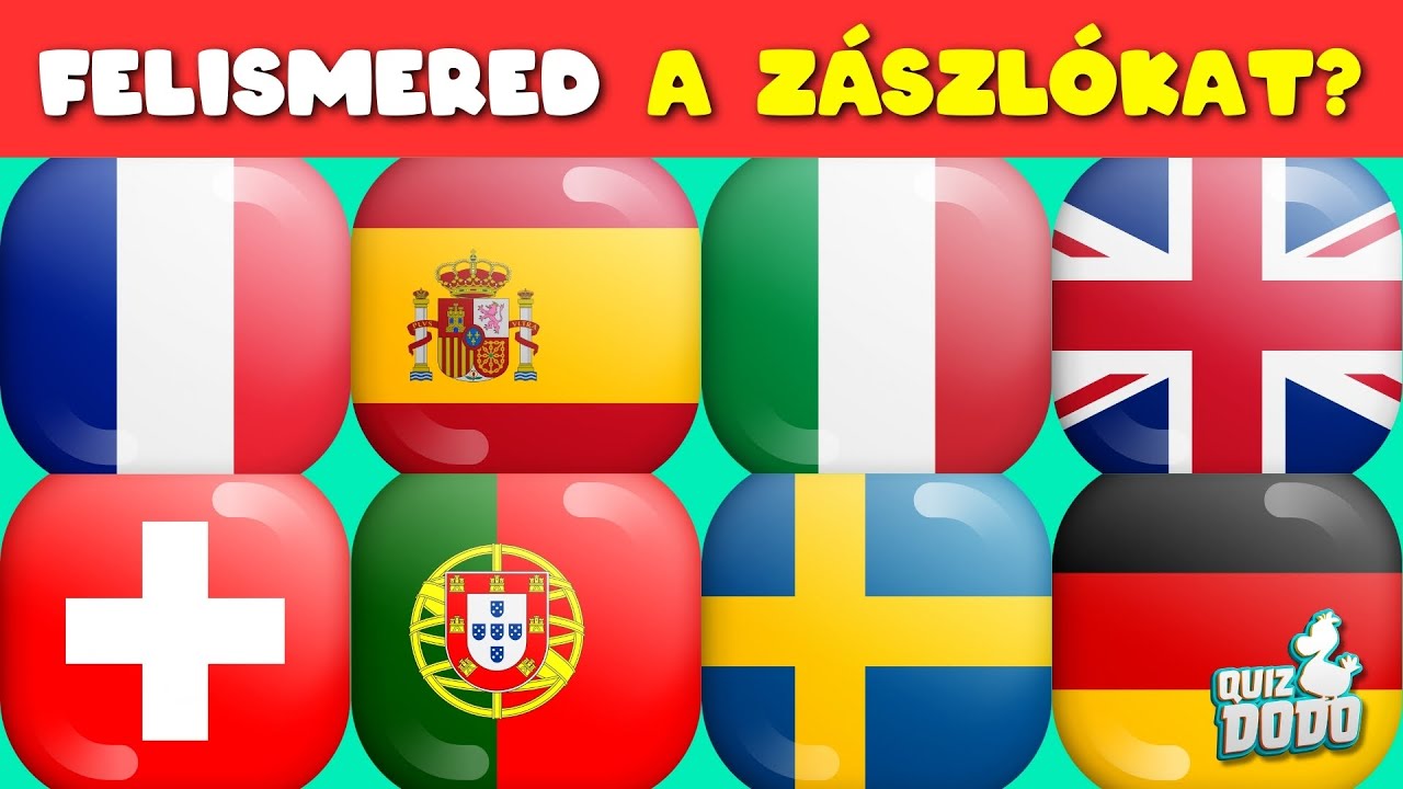 🚩 Felismered Az Európai Országok Zászlóit? | 🌍 Európa Zászló Kvíz Játék 🧠