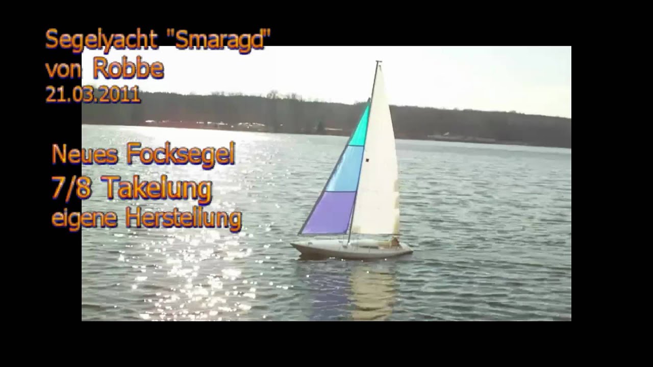 RC Segelboot mit 7/8 Takelung Smaragd Robbe Sailboat onboard