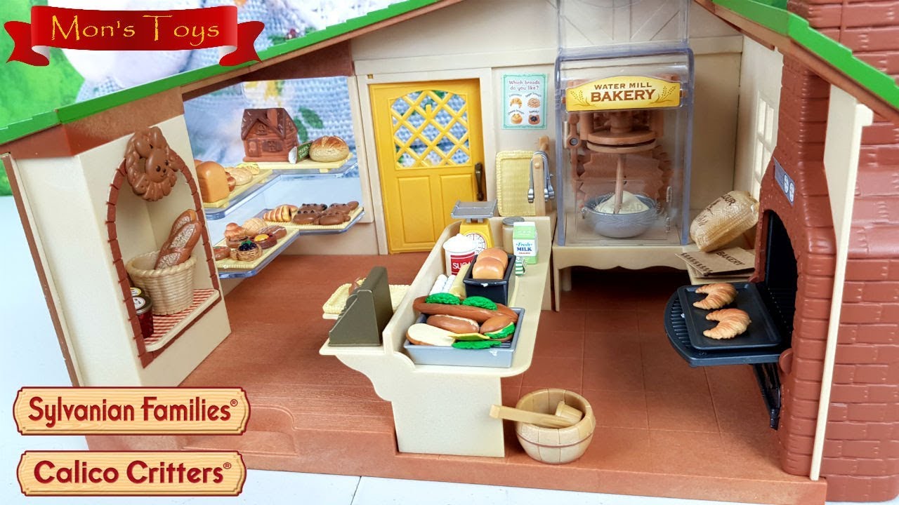 Sylvanian Families Calico Critters Watermill Bakery Unboxing and Review.