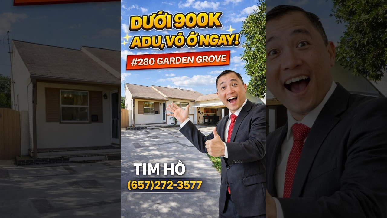 12S.GARDEN GROVE, KHU LỊCH SỰ, YÊN TĨNH, ĐẤT 7,260 SQFT, 3N/2VS LIVING 1.133 SQFT. GIÁ $875,000.
