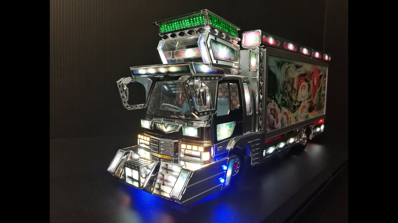 トラック野郎　プラモデル制作　アオシマ　1/32　芸術丸　電飾改造　トラック野郎　一番星　デコトラ　DEKOTORA　【模型制作】