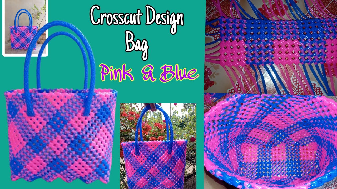 Weaving Crosscut Design Pink & Blue l Full Details In kokborok 