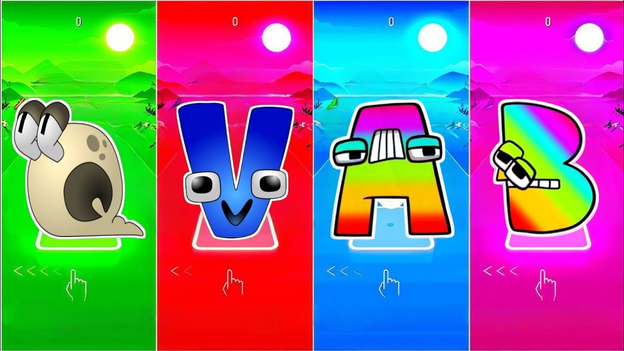 ALPHABET LORE 🆚 ALPHABET LORE TEAM 🆚 ALPHABET LORE SONG 🆚Tiles Hop EMD RUSH🔥❤🎶🎵