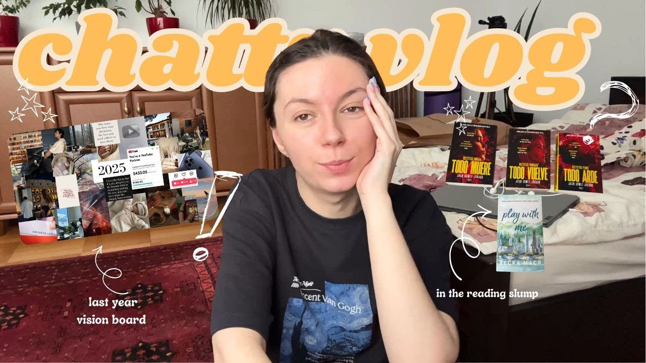 chatty vlog// vision board, reading slump  & learning new things
