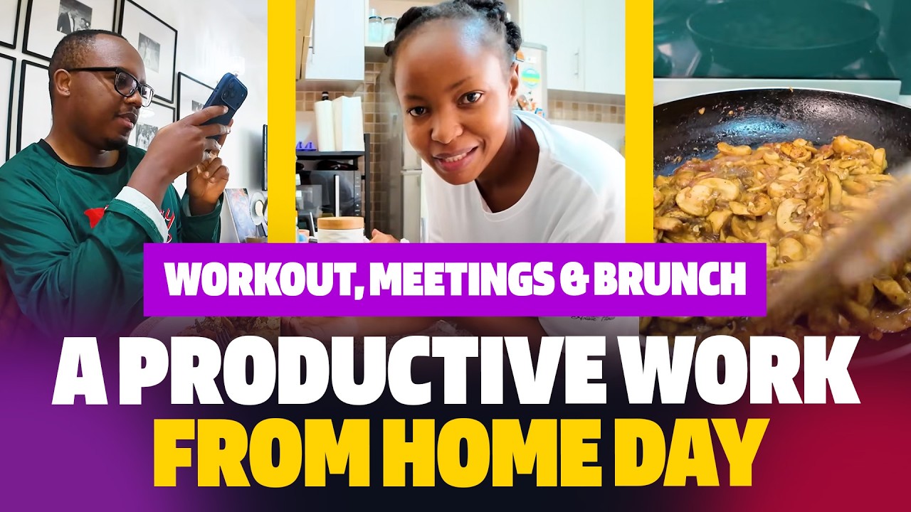 A Productive Work From Home Day || Workout, Meetings & Brunch