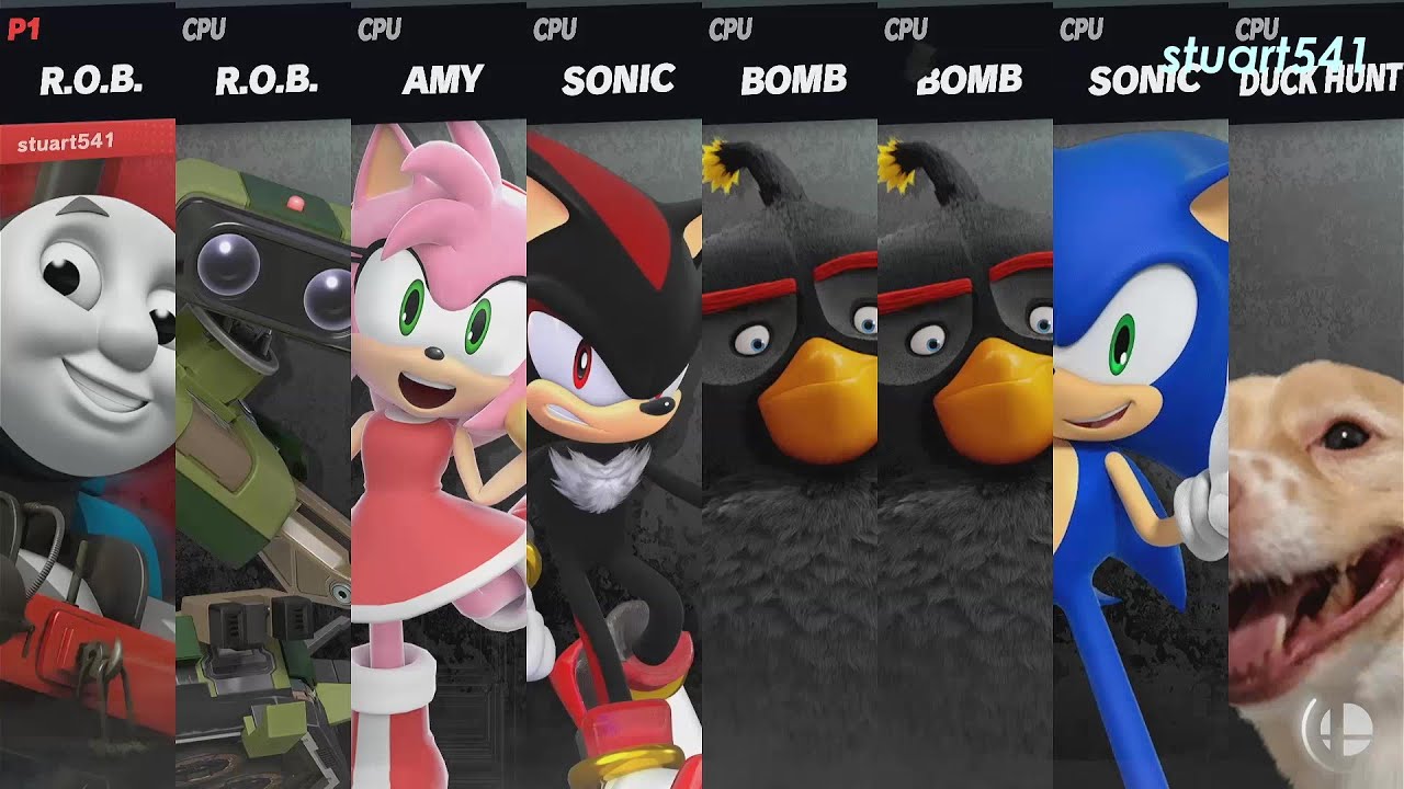 Thomas The Tank Engine, Sonic, Amy, Shadow & Bomb! - Super Smash Bros Ultimate Mod Showcase