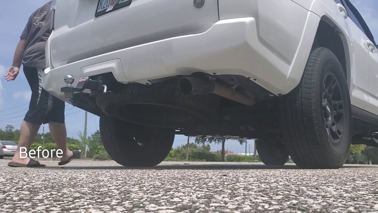 2015 Toyota 4Runner Flowmaster 40 series exhaust before and after