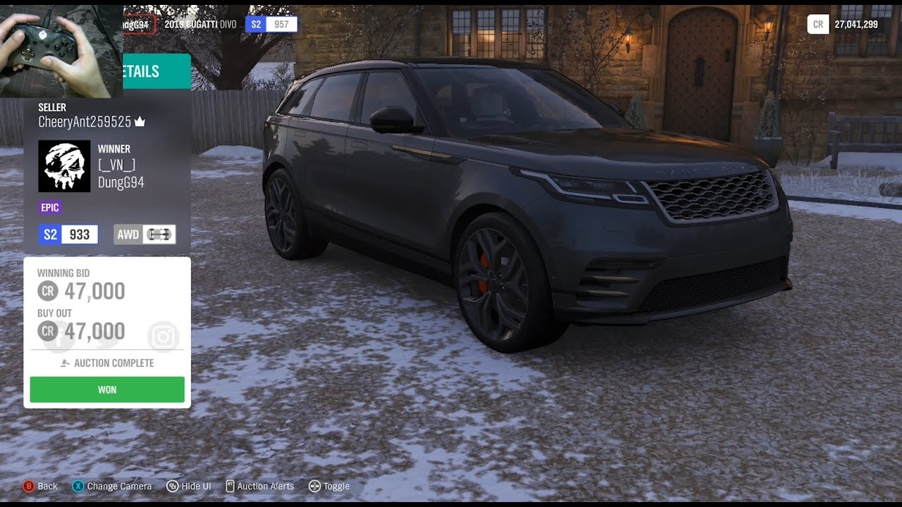 Forza Horizon 4 Auction House Sniping Range Rover Velar