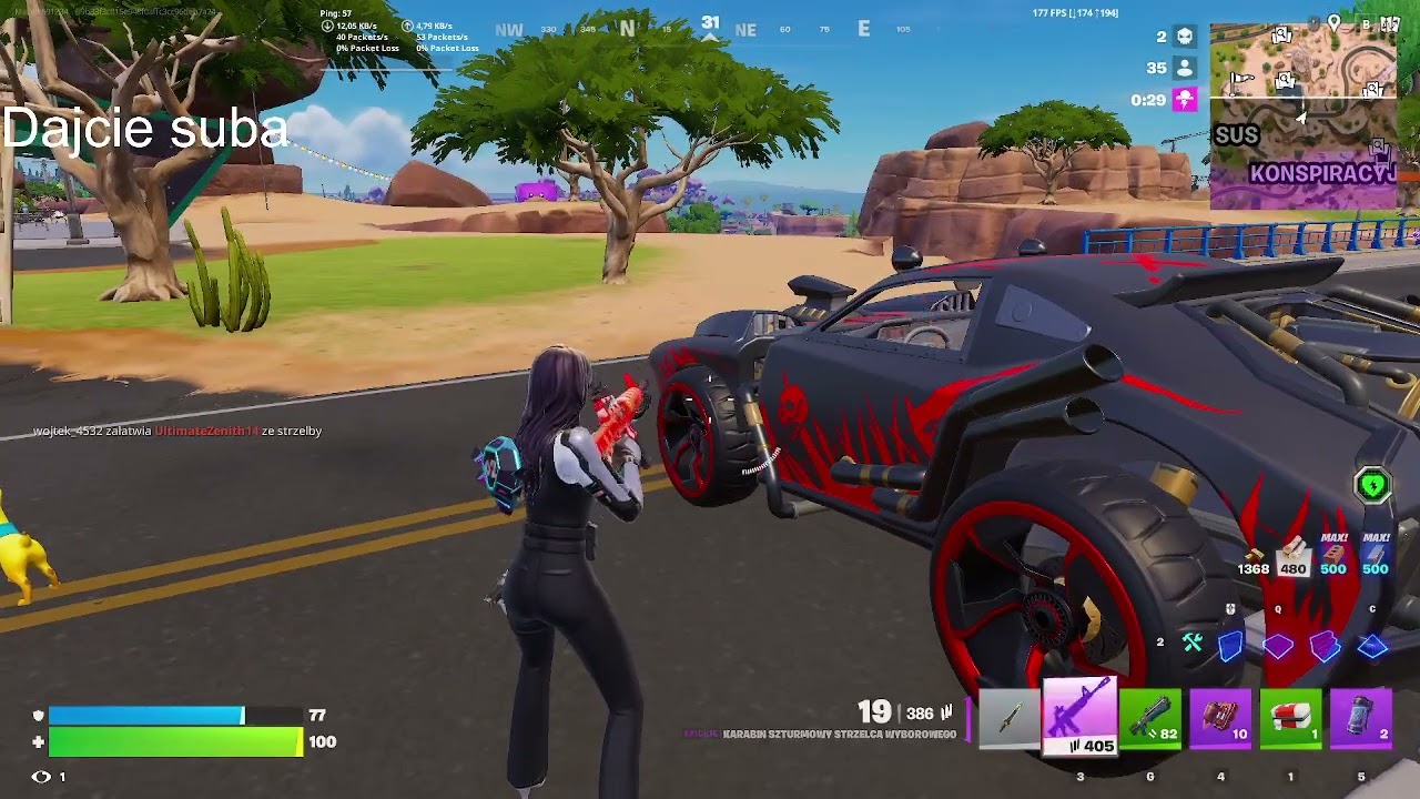 Nie normalna gra w fortnite (nie mogłem przeładować broni)