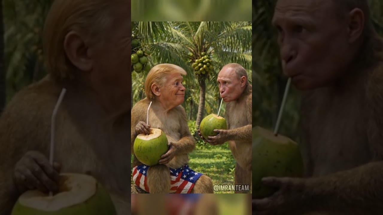 Trump vs Putin Drinks Coconut Juice 😂#trump #viral #funny
