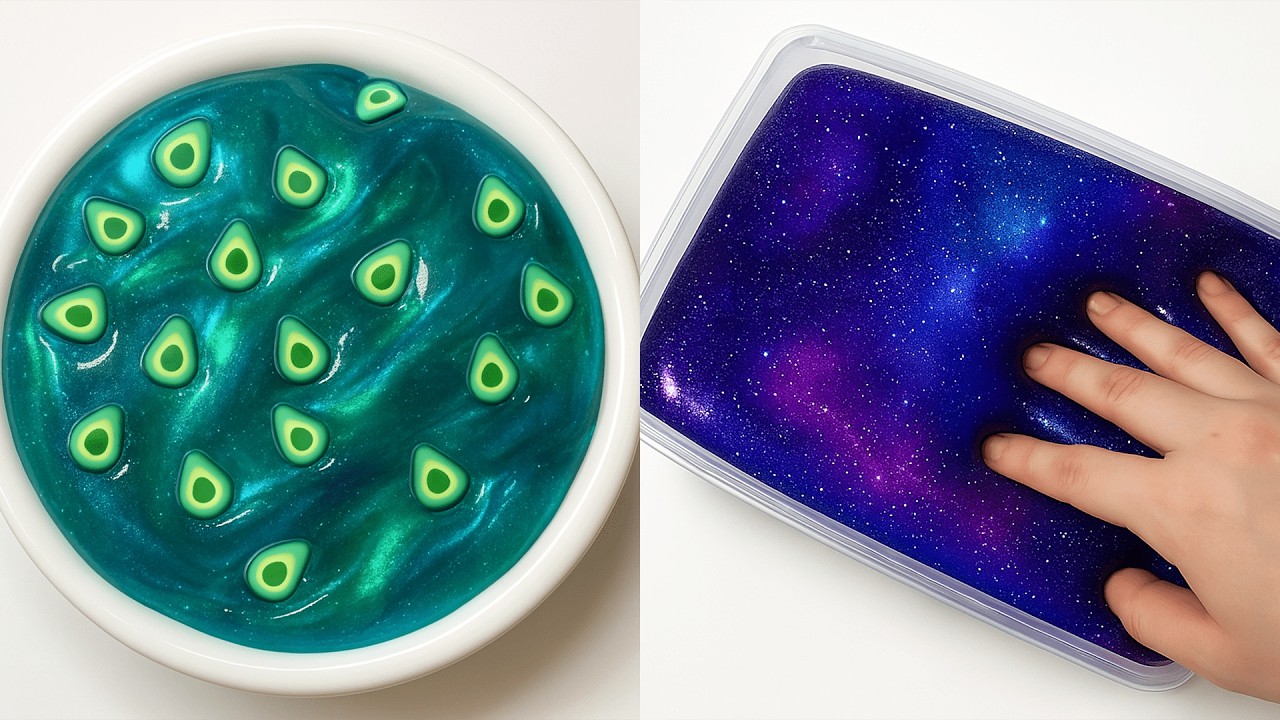 24 Hour of Relaxing Galaxy Slime ASMR &ndash; Soft Textures, Subtle Triggers #770