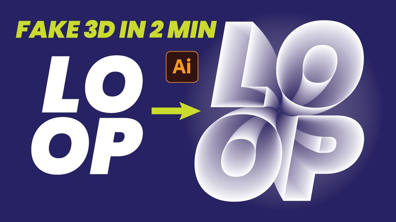 How to Create Stunning 3D Text Effect | Illustrator Tutorial