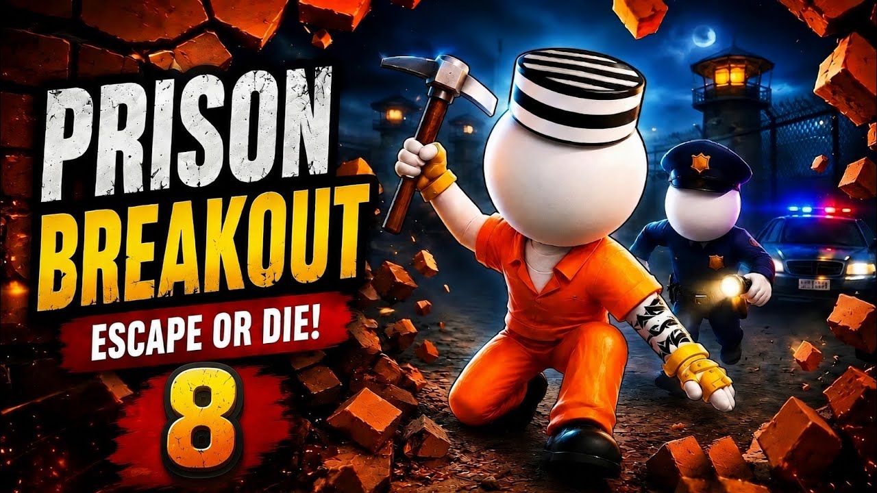 🔥Watch Me Escape the Toughest Prison Without Getting Caught! 😱 | Prison Breakout Gameplay🔓 | Part-8🔥