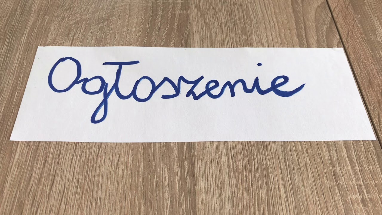 Jak napisać ogłoszenie?
