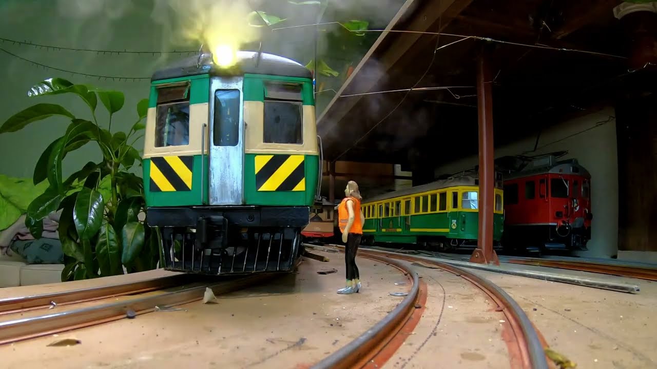 First train in weeks - clearing the line by steam power