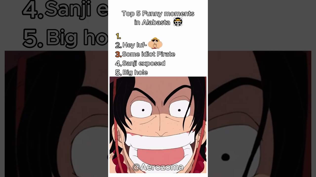 Top 5 funny moments in Alabasta in One Piece #anime #onepiece #onepiecefunny #luffy