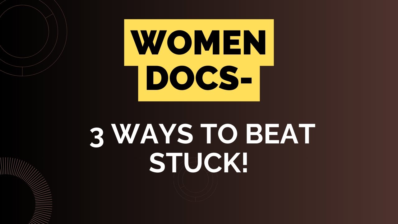 Women Docs, no need to feel isolated, distracted and that your work does not have meaning.