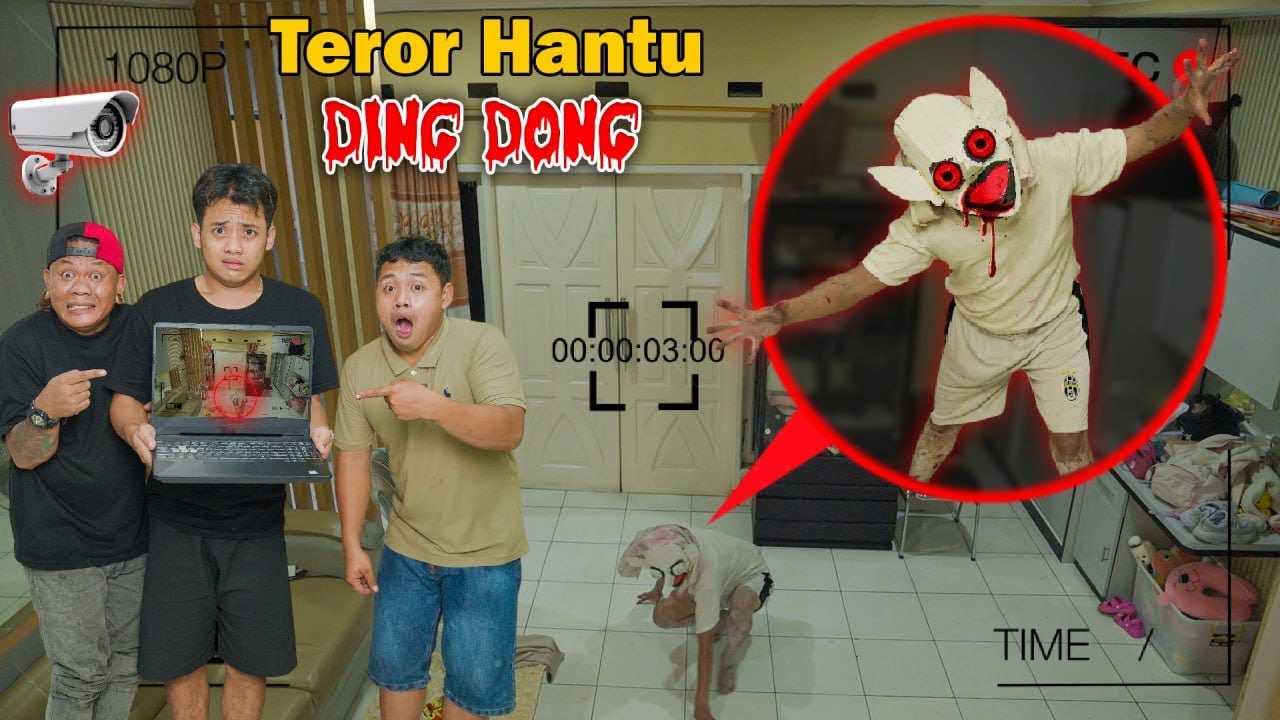 CCTV MENANGKAP PENAMPAKAN HANTU DING DONG MASUK KE RUMAHKU