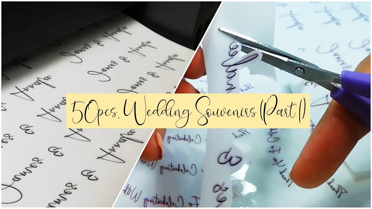Part 1 of Crafting 50pcs. Resin Wedding Favors | Layout, Print, and Cut | NO CRICUT | NO SILHOUETTE
