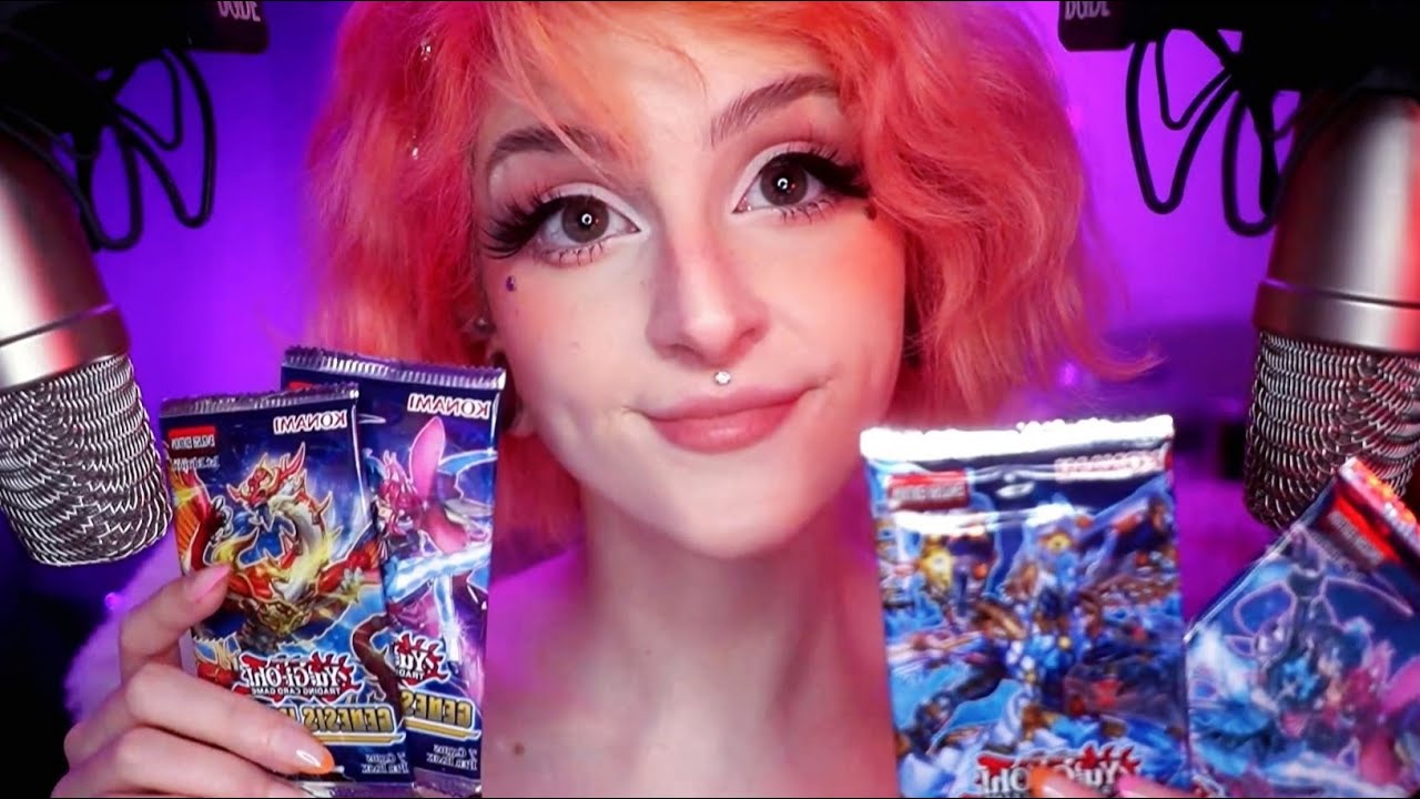 (ASMR) Yugioh Card Pack Opening ♡ Relaxing ♡ Casual Whispers & Giggles