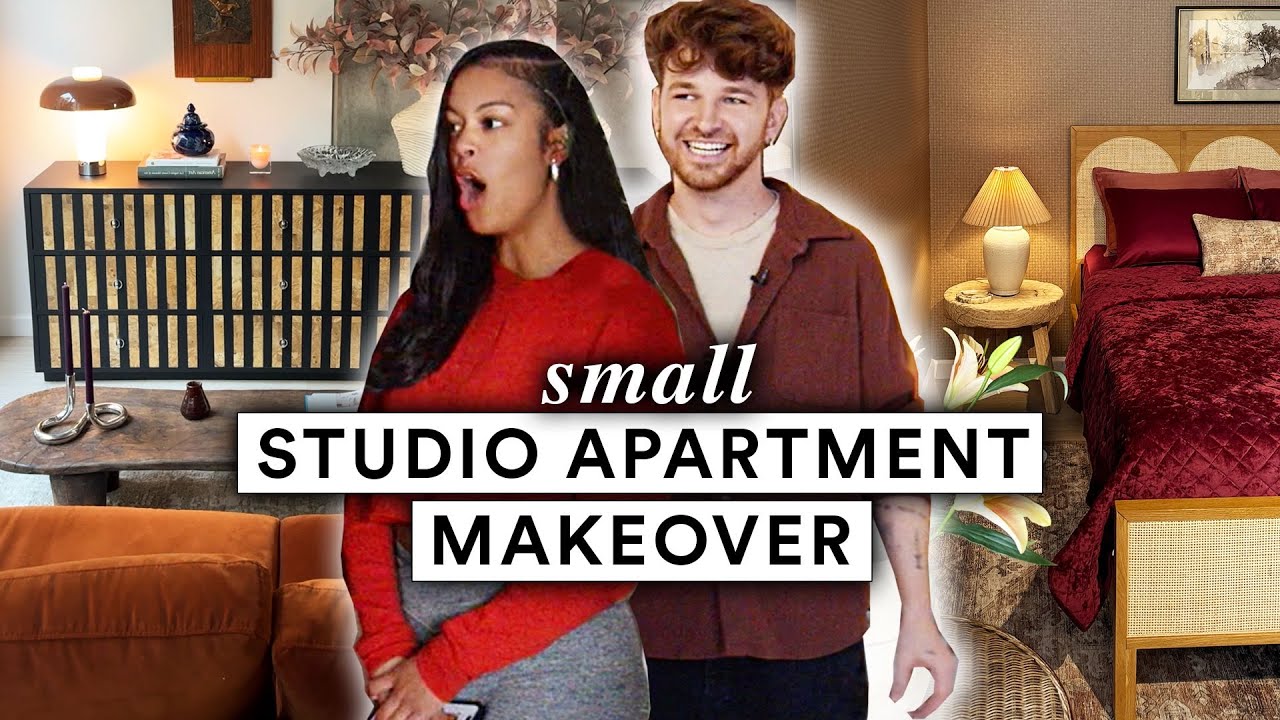 *EXTREME* 485 Sq ft STUDIO APARTMENT Makeover (Rental Friendly)