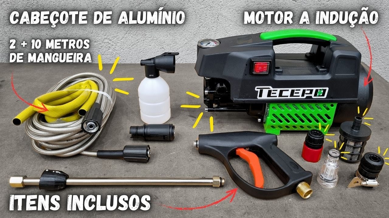 Lavadora de Alta Pressão 1400w TECEPO - Compacta, Potente e Econômica! | LPC