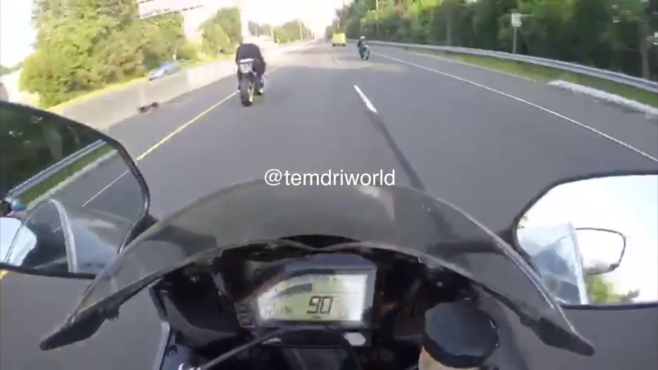 Motorcycle Street Race Crash