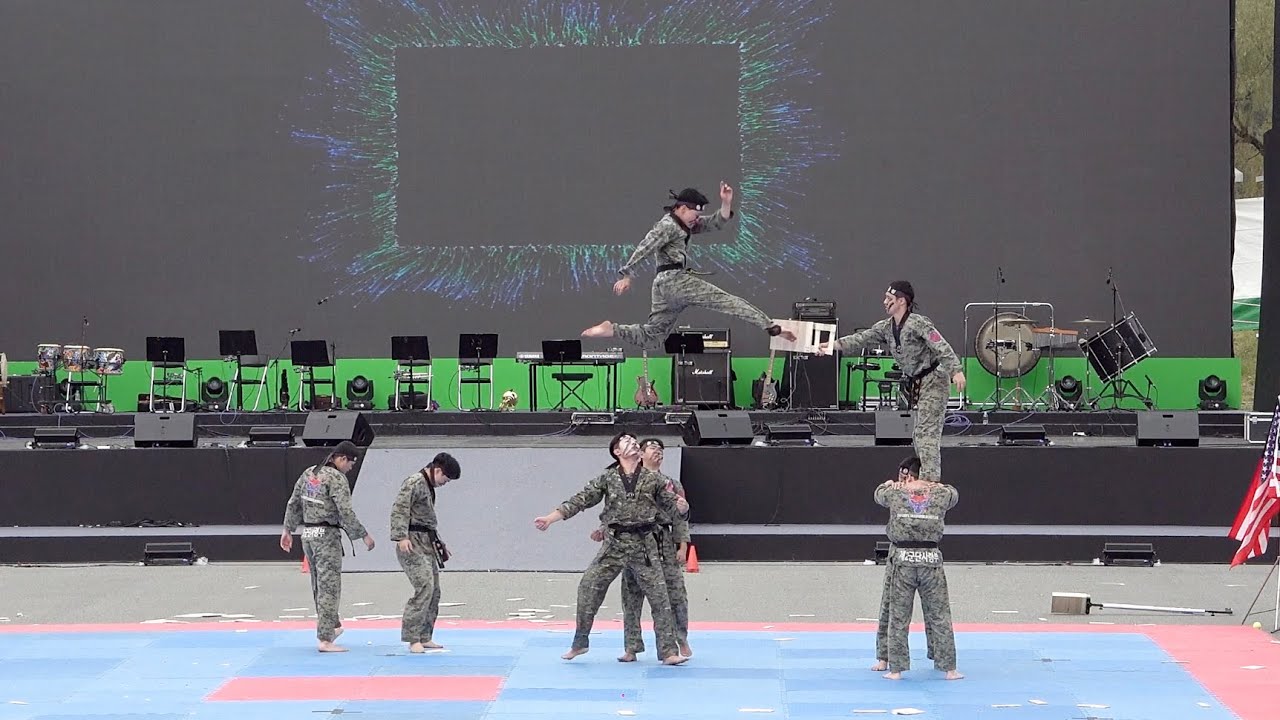 [4K] Taekwondo display by the Korean army 육군 태권도 공연  @2023 지상군 페스티벌
