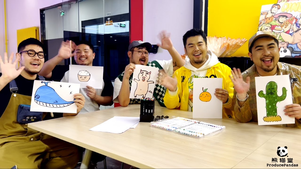 【熊猫堂ProducePandas】🐳🍊🐷🍚🌵 ｜日本初ライブ向けイラスト作成✨／illustrations for 1st Japan Live created by the members😍