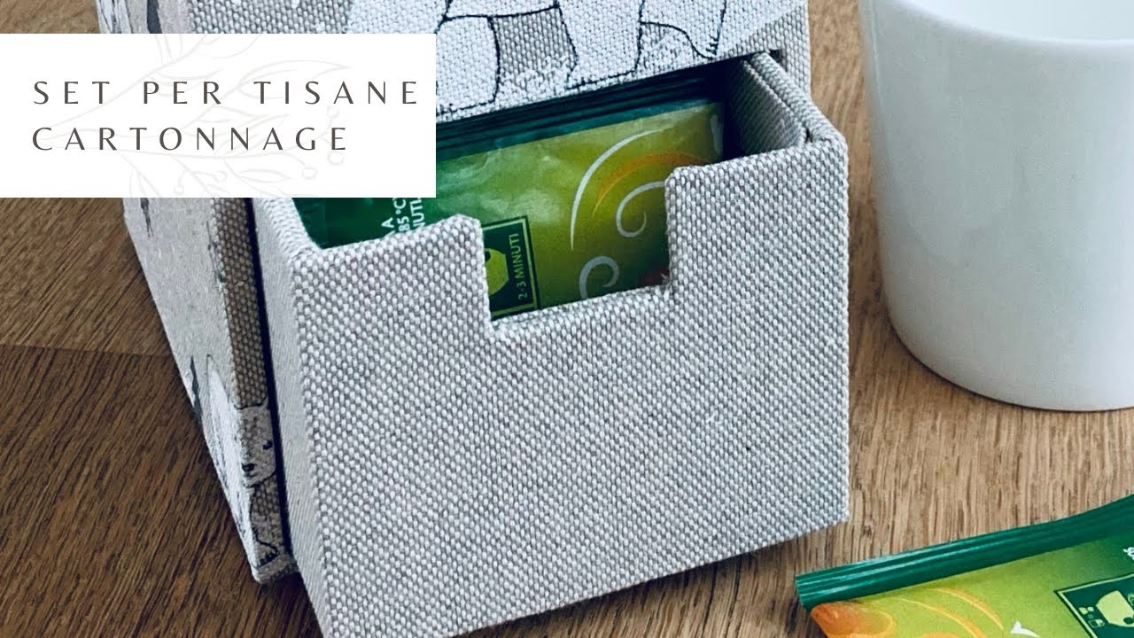 SCATOLA PER TAZZE E BUSTINE PER TISANE CON IL CARTONNAGE
