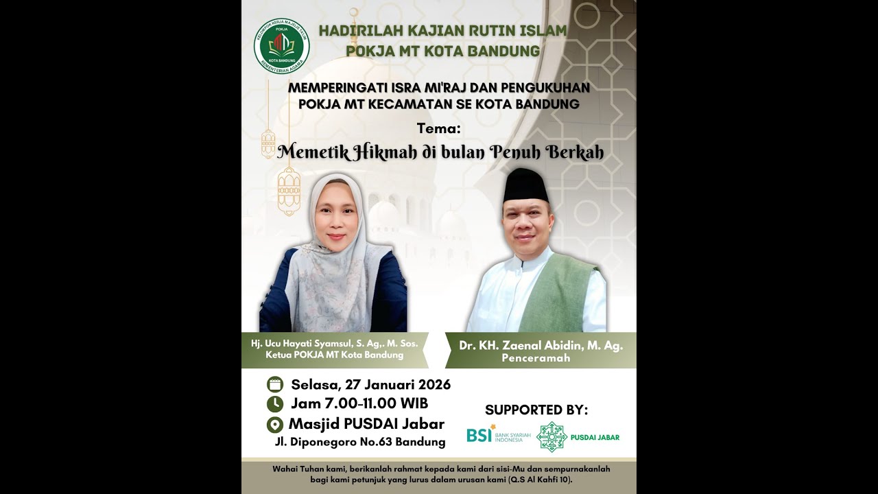 MEMETIK HIKMAH DI BULAN PENUH BERKAH