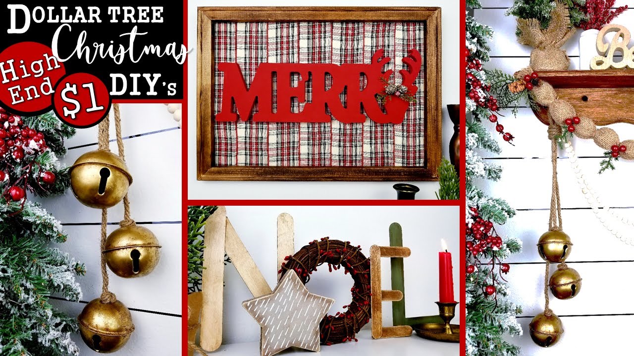 $1 HIGH END DOLLAR TREE CHRISTMAS DIY'S 🎄| Amazing CHRISTMAS Home Decor Ideas