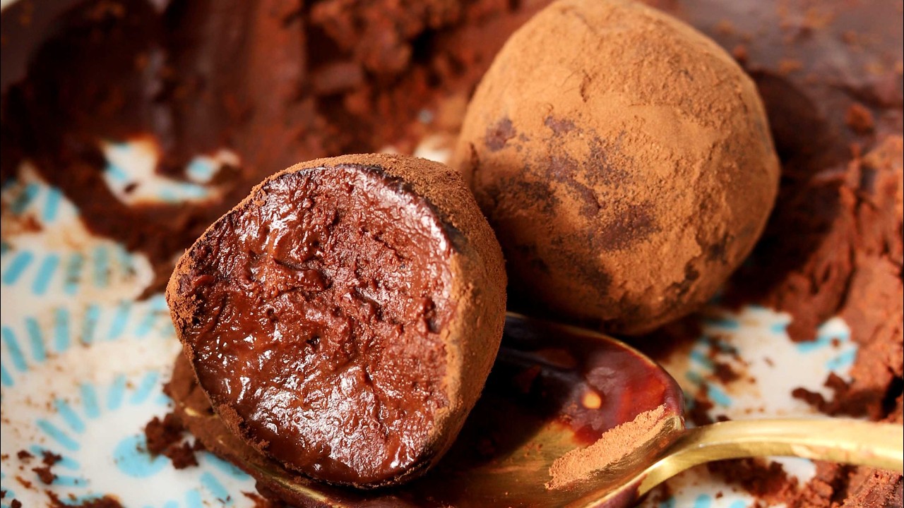 CHOCOLATE  + WATER = Silky Chocolate Truffles