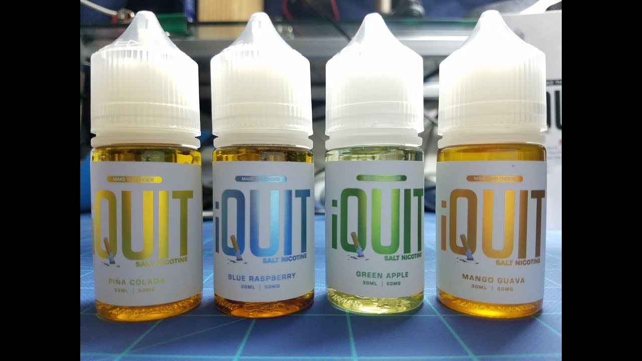 iQuit E-liquid Review - Salt Nic, 4 Flavors, All Good