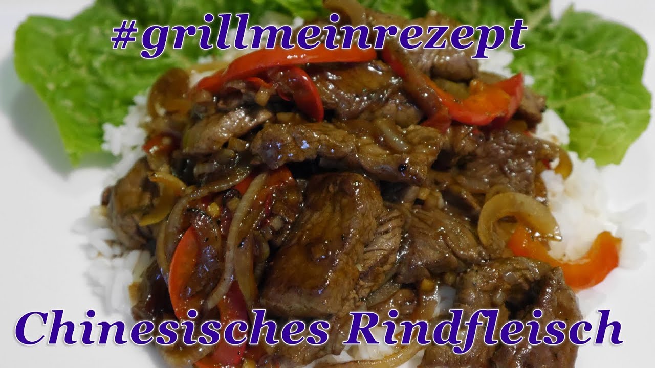#348: Chinesisches Rindfleisch mit Zwiebeln & Paprika #grillmeinrezept