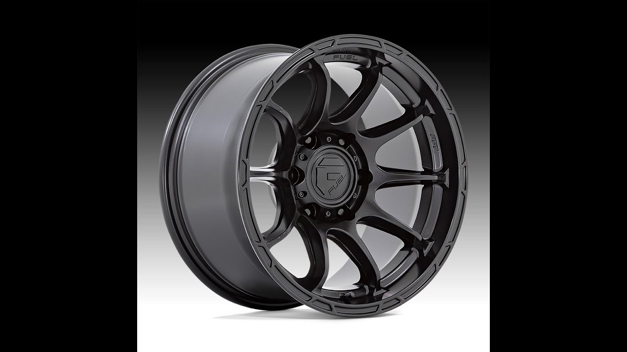 Fuel Variant D791 Matte Black Custom Truck Wheel Spin