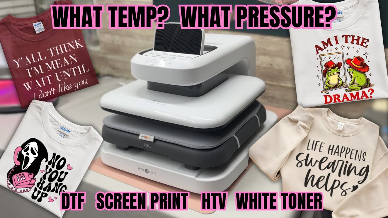 Testing DTF, HTV & White Toner on HTV Ront Auto Press 2 | Best Temps & Pressure