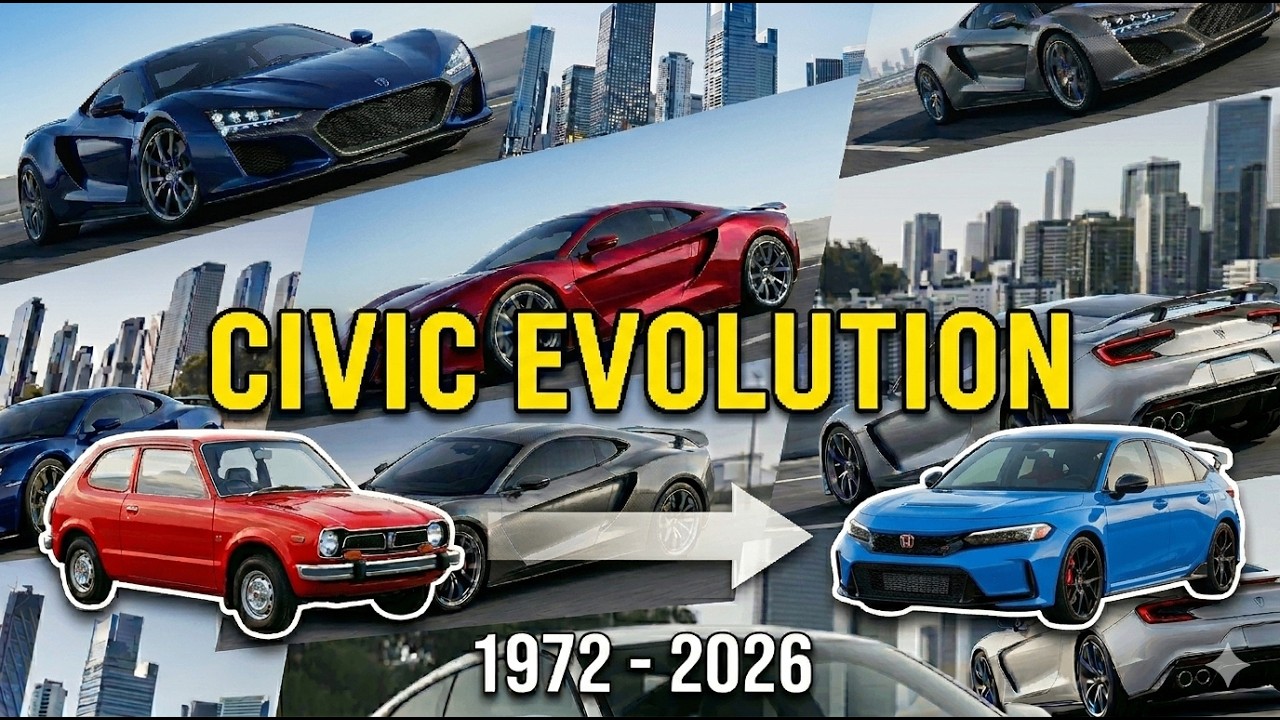 Все поколения Honda Civic: объяснение. Вы не поверите, какой был Civic 1972 года! 😱 #историяавтом...