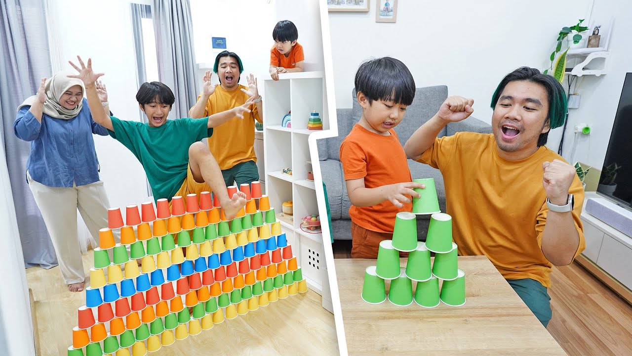 Permainan Seru Pakai Paper Cup | Keluarga Ziyan